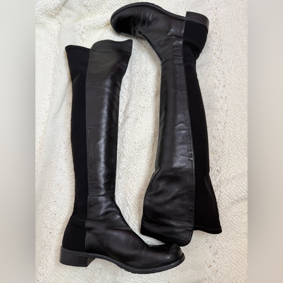 Stuart weitzman 50/50 black leather over the knee boots - Picture 2 of 11